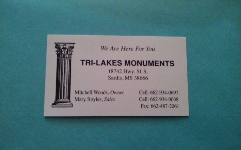 Tri-Lakes Monuments Sardis Mississippi