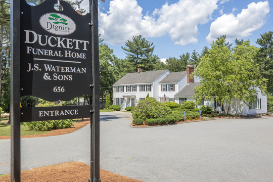 Funeral Services at Duckett Funeral Home of J.S. Waterman & Sons in Sudbury, Massachusetts | FuneralHomes.fyi Duckett Funeral Home of J.S. Waterman & Sons Sudbury Massachusetts