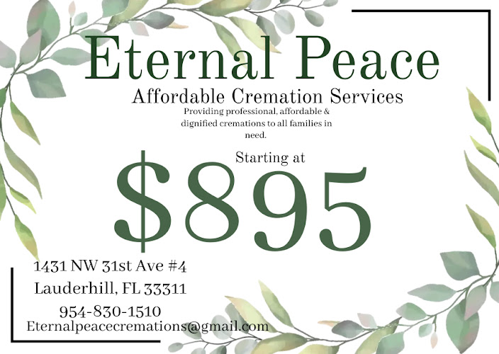 Funeral Services at Eternal Peace Cremation Services in Lauderhill, Florida | FuneralHomes.fyi Eternal Peace Cremation Services Lauderhill Florida